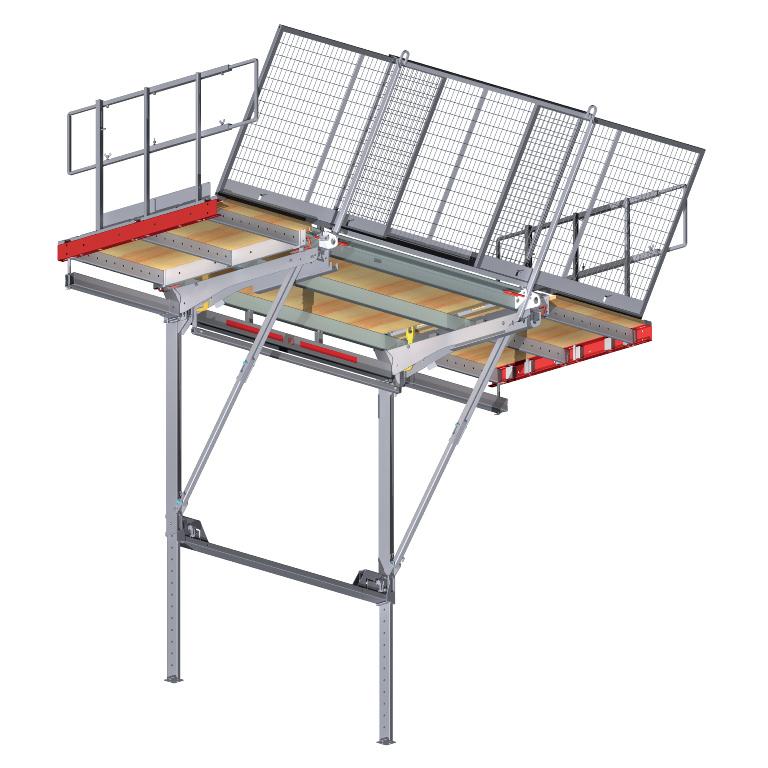 Plateforme de travail Husseo 175 - acier galvanisé, plancher bois multicouche_0