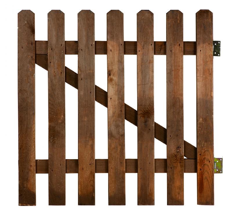 Portillon battant Mustang - l.100 x h.100 cm - marron - Quincaillerie fournie_0