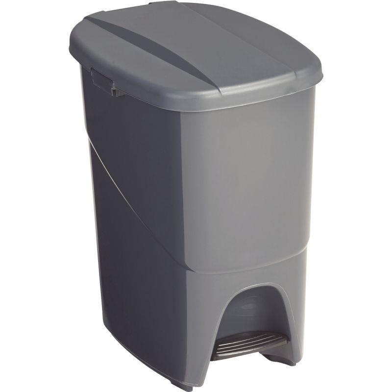 Poubelle duo à pédale 25 litres - anthracite/noir - système de séparation des déchets_0