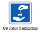 Panneau de signalisation d'indication type C9 - Station d'autopartage - Formats de 350mm à 1500mm_0