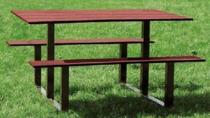 Table de jardin - pique-nique en stratifié compact - versions standard et PMR - éco-responsable_0