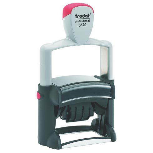 TAMPON DATEUR PERSONNALISABLE PROFESSIONAL LINE 5474 TRODAT EMPREINTE BICOLORE - 6 LIGNES + DATE