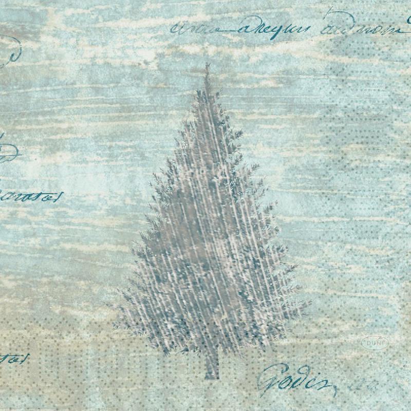 SERVIETTES BLEU OUATE DE CELLULOSE 33X33 CM BLUE WINTER DUNI (50 PIÈCES)
