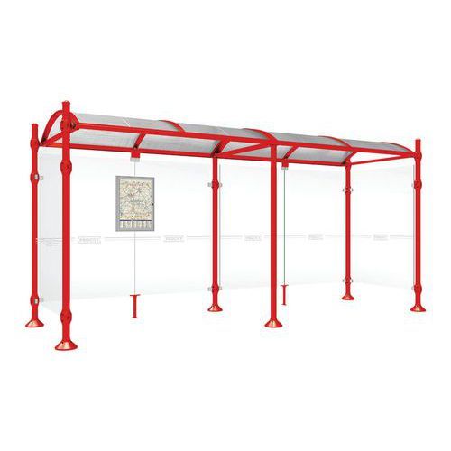 ABRI BUS 5 M PROVINCE 2 BARDAGES LAT. AGORA ROUGE 3020 - PROCITY