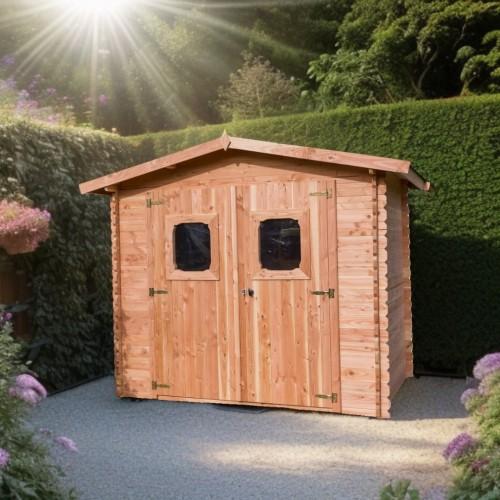 ABRI DE JARDIN DOMMAR - DOUGLAS MADRIERS 28MM - 2.90 X 2.20M - 6.33M² HABRITA