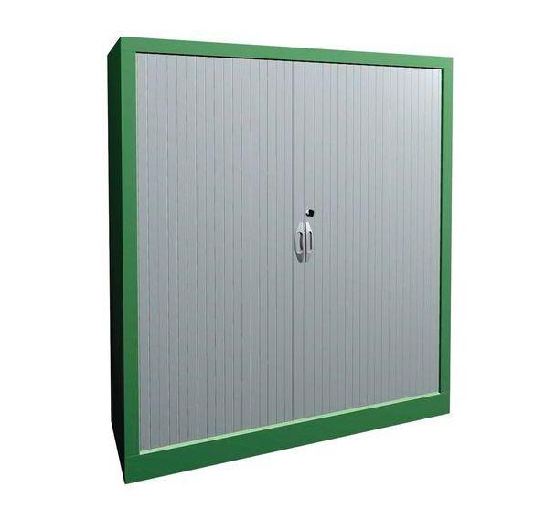 ARMOIRE À RIDEAUX LARGEUR 120 HAUTEUR 135 CM TURQUOISE-BLANC - MANUTAN COLLECTIVITÉS