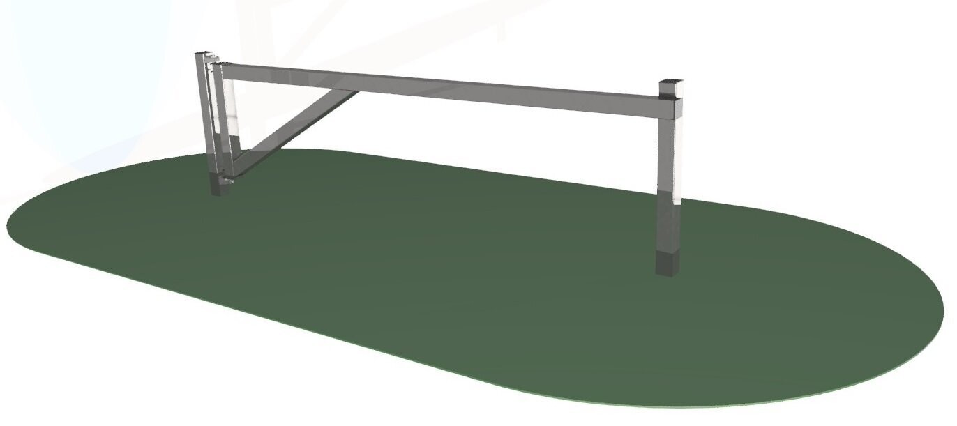 Barrière forestière ou barrière pivotante en acier inoxydable -Référence BTBP_0