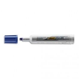 BIC MARQUEUR EFFAÇABLE À SEC POUR TABLEAUX BLANCS POINTE BISEAU ENCRE CÉTONE BLEUE VELLEDA 1791