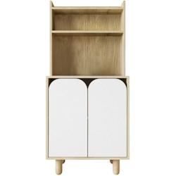 Buffet haut en aggloméré Parma blanc et chêne Hanah Home - 8684284023744_0