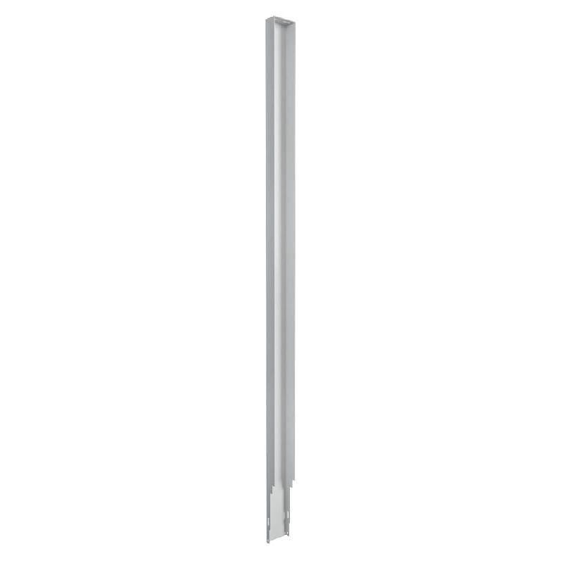 Cache montant en acier blanc H143x6cm - pour esthétique mural et tête de gondole_0