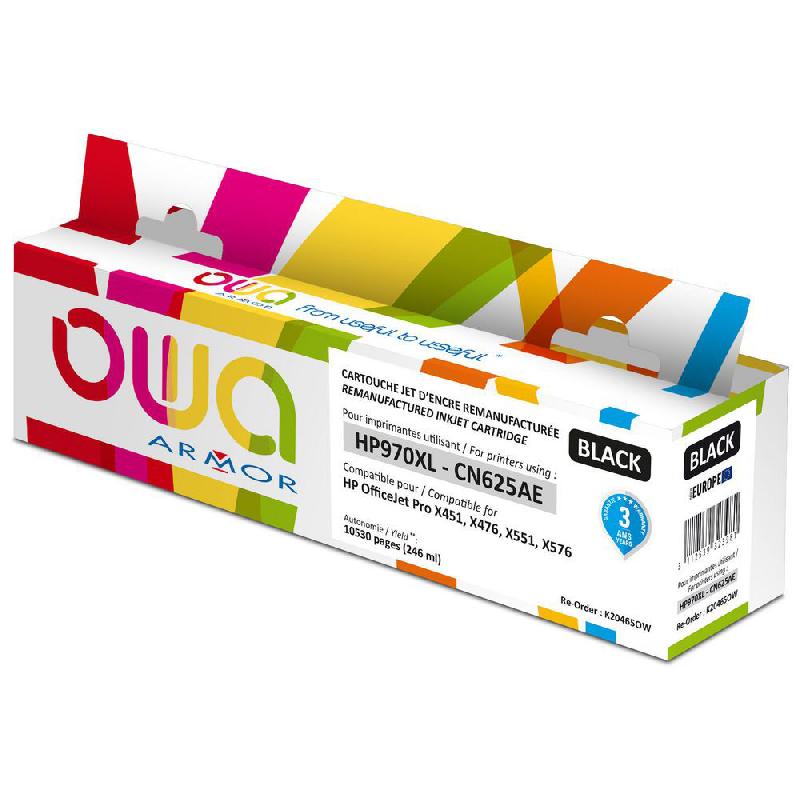 CARTOUCHE JET D'ENCRE OWA COMPATIBLE HP 970XL CN625AE - NOIR