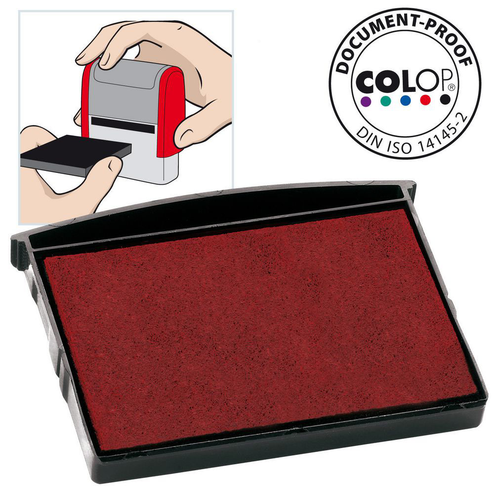 CASSETTE D'ENCRE PRE-ENCREE COLOP E/2600 POUR TIMBRE AUTOMATIQUE CLASSIC LINE 2600 - ROUGE - PAQUET 2 UNITES