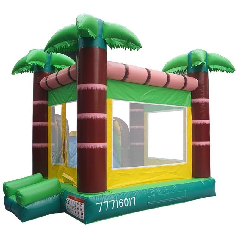 Château gonflable Cabane des îles - Combo Bouncer et toboggan - Dimensions 5,5x5x4,1m - Réf. CO28-LI_0