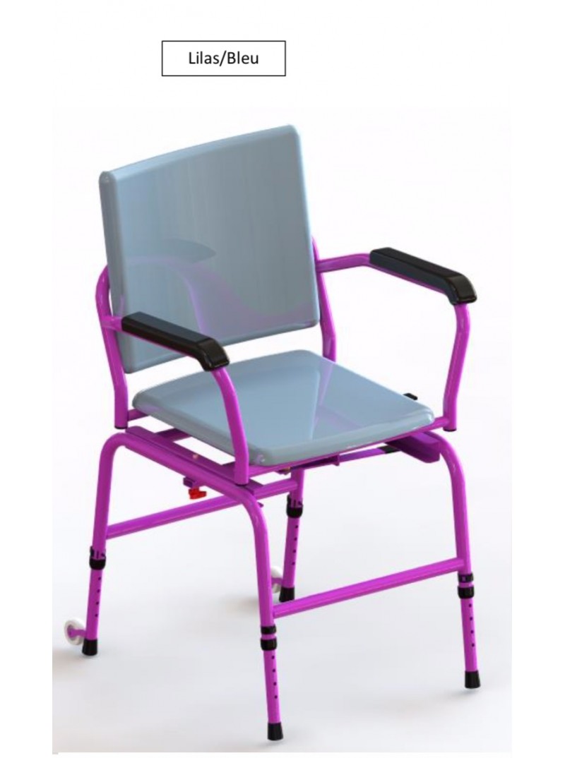 Fauteuil ergonomique Easy-Sitting sans roulette - Gris carbone / Rouge - Senior Market_0