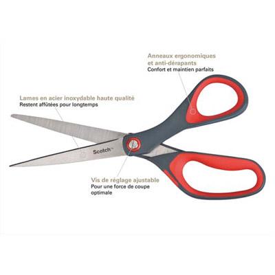 CISEAUX DE PRECISION SCOTCH - AMBIDEXTRE - 20CM - ACIER INOXYDABLE - GARANTIE A VIE