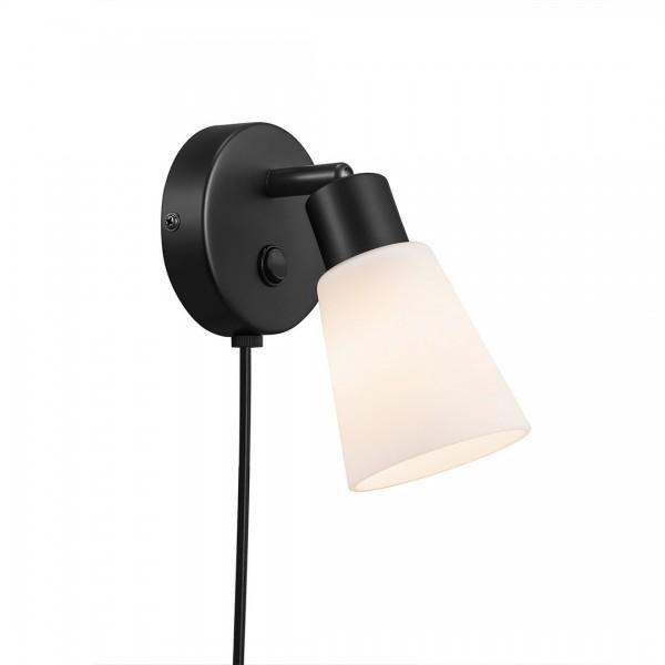 COLE, APP MURALE, NOIR/OPAL, IP20, E14, - NORDLUX 2112991003