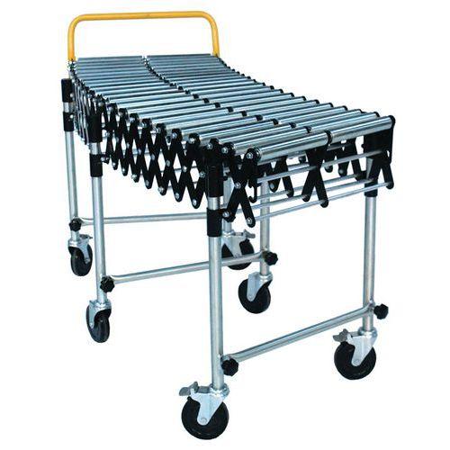 CONVOYEUR ROULEAUX ACIER EXTENSIBLE 5 PIEDS - L 600 MM - STOCKMAN