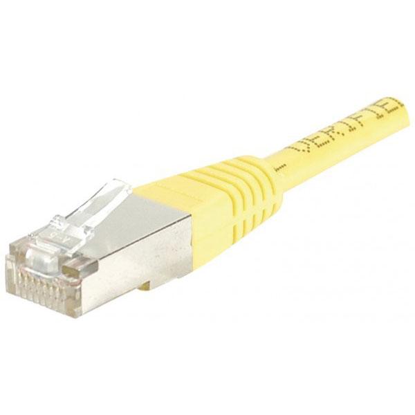 CORDON RJ45 CATEGORIE 5E F/UTP JAUNE - 0,7 M