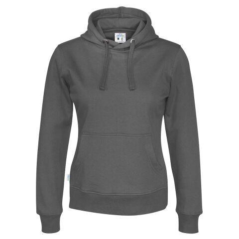 COTTOVER SWEATSHIRT À CAPUCHE FEMME - CERTIFIÉ GOTS ANTHRACITE - TAILLE S