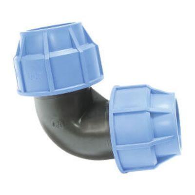 Coude à compression - 32x32 - Raccords à compression pour tuyaux PEHD et PEBD 6 bars - Réf : 719016_0