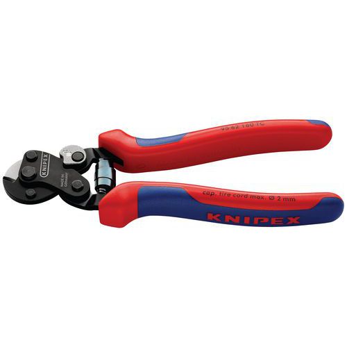 COUPE-CÂBLES ACIER 160MM - Ø6MM POUR NAPPE TRAMÉE - BI-MATIÈRE - KNIPEX