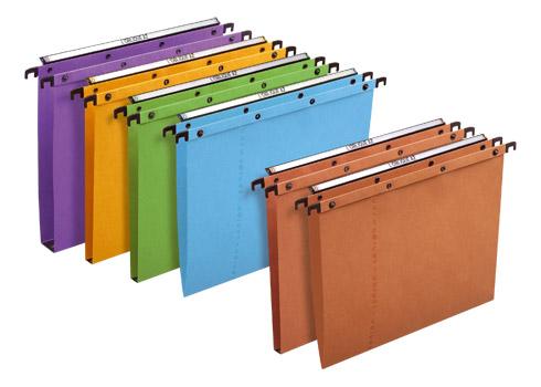 LOT DE 25 - DOSSIER SUSPENDU POUR TIROIRS KRAFT ULTIMATE AZO ELBA FOND 15 MM ORANGE