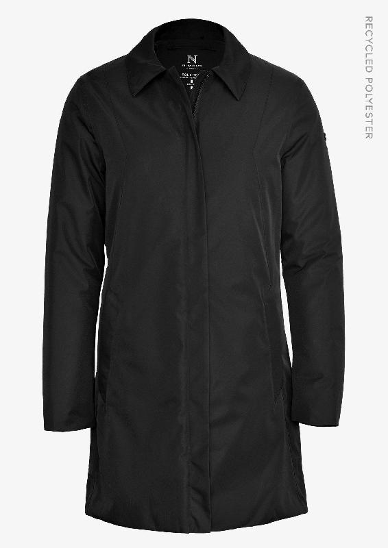 Veste ¾ premium pour femme - Noire - Folcroft - Nimbus_0