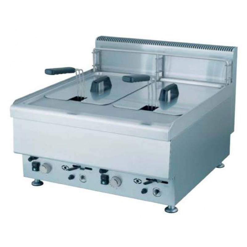 Friteuse professionnelle gaz double 2 x 10 l modèle gamme cuisson top 650 - JUS-TRC-2_0