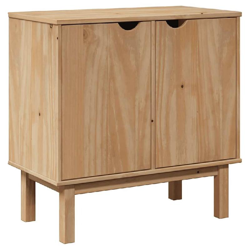 Helloshop26 - Armoire de couloir classique avec grand espace de rangement 75 x 40 x 75 cm en bois de pin massif miel 02_0057611 - Bois massif 30002401_0
