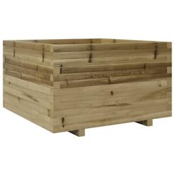 Helloshop26 - Jardinière bac lit surélevé plantes fleurs terrasse jardin 80 x 80 x 49,5 cm bois de pin imprégné marron 02_0037918 - 3000213995121_0