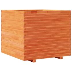 Helloshop26 - Jardinière bac lit surélevé plantes fleurs terrasse jardin cire 80 x 80 x 72 cm bois de pin massif marron 02_0038505 - 3000217708833_0