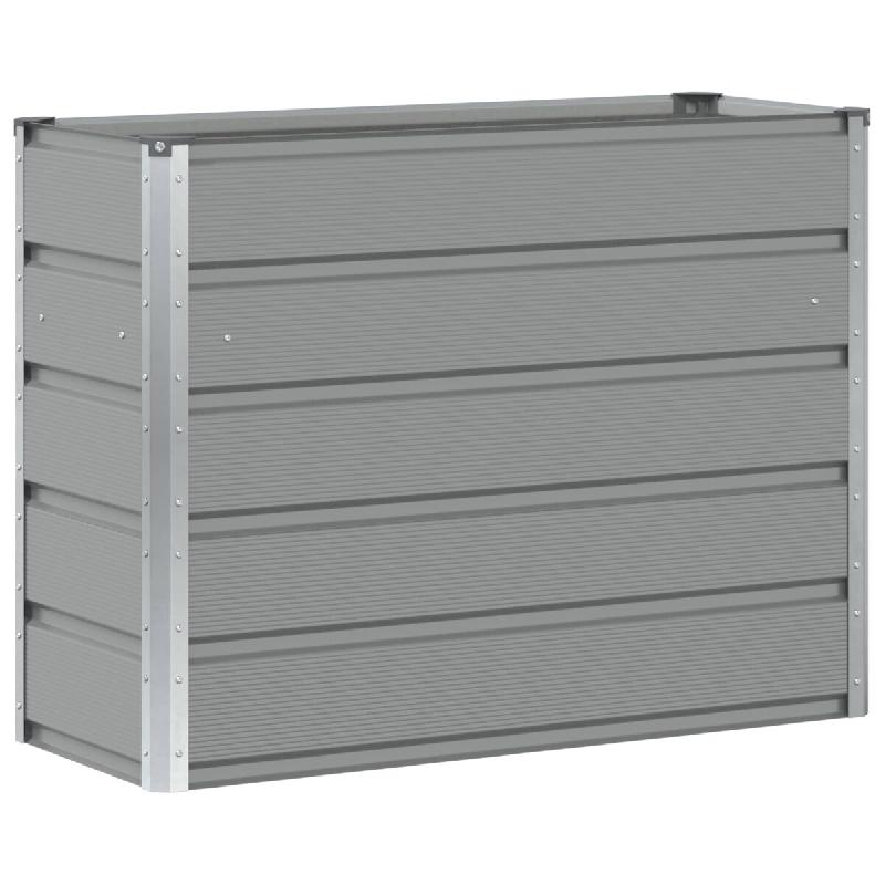 Helloshop26 - Jardinière design moderne polyvalente intérieur extérieur 100 x 40 x 75 cm en acier gris clair 02_0059180 - gris acier 3000240990366_0