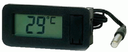 Indicateur numérique de température blanc - Batterie en façade - Plage -50°C à 70°C_0