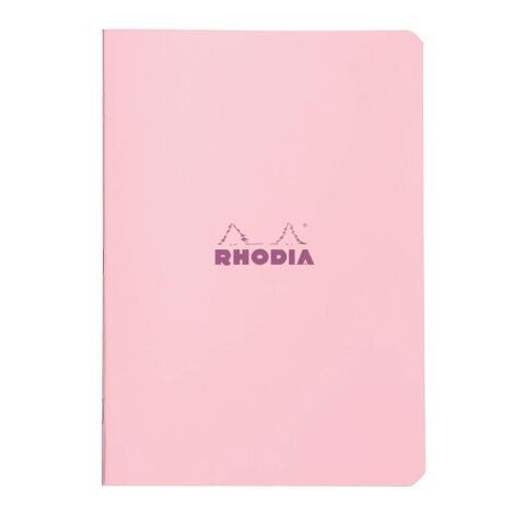 LOT DE 10 - CAHIER PIQUÉ RHODIA COULEURS ROSE14,8X21 CM - ROSE