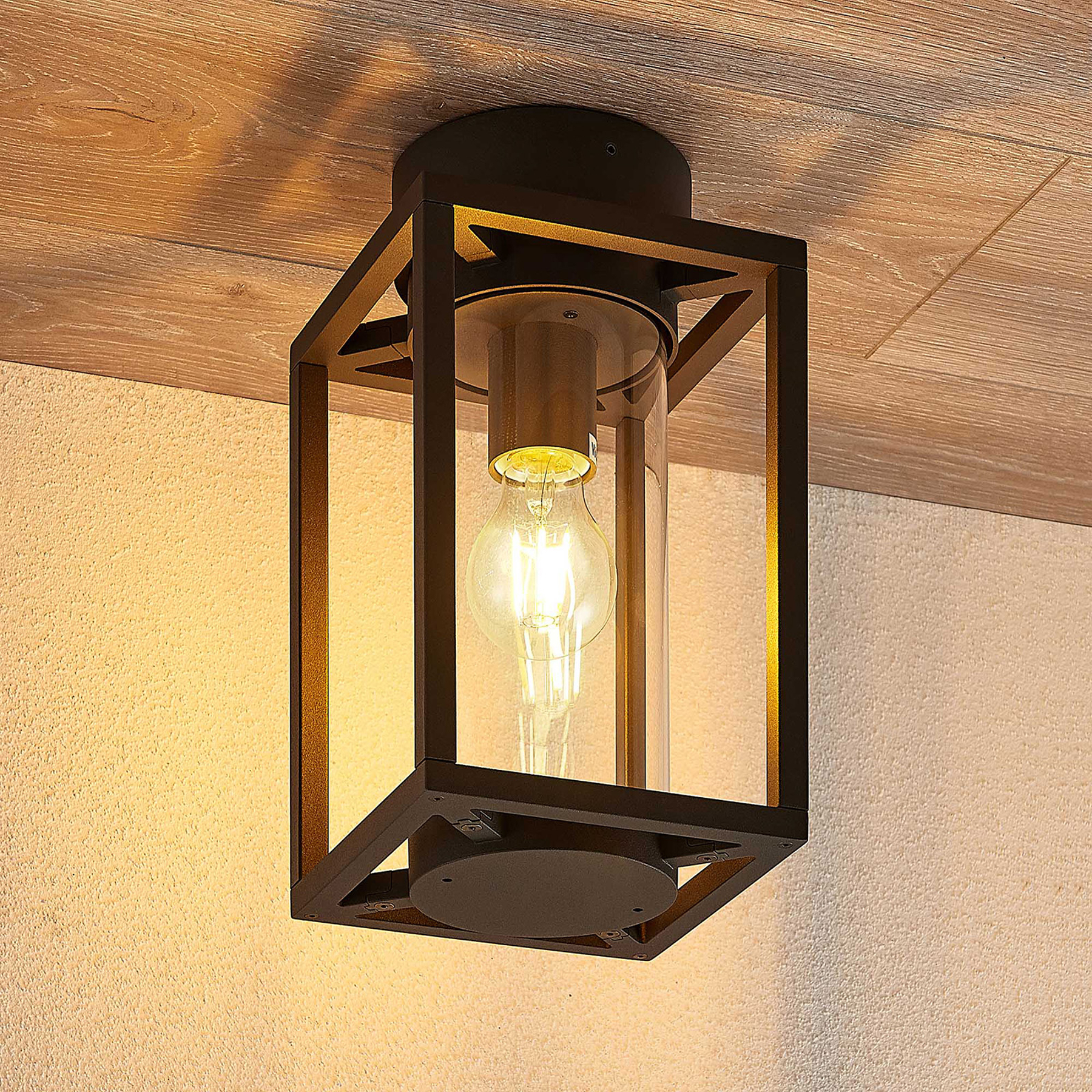 LUCANDE, PLAFONNIER D\'EXTÉRIEUR FERDA, 29 CM, ANTHRACITE, IP44