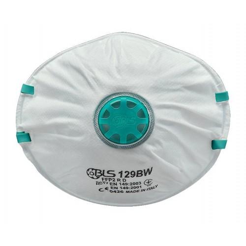 MASQUE JETABLE À VALVE FFP2 RD - 129BW - BOÎTE DE 15 BLS