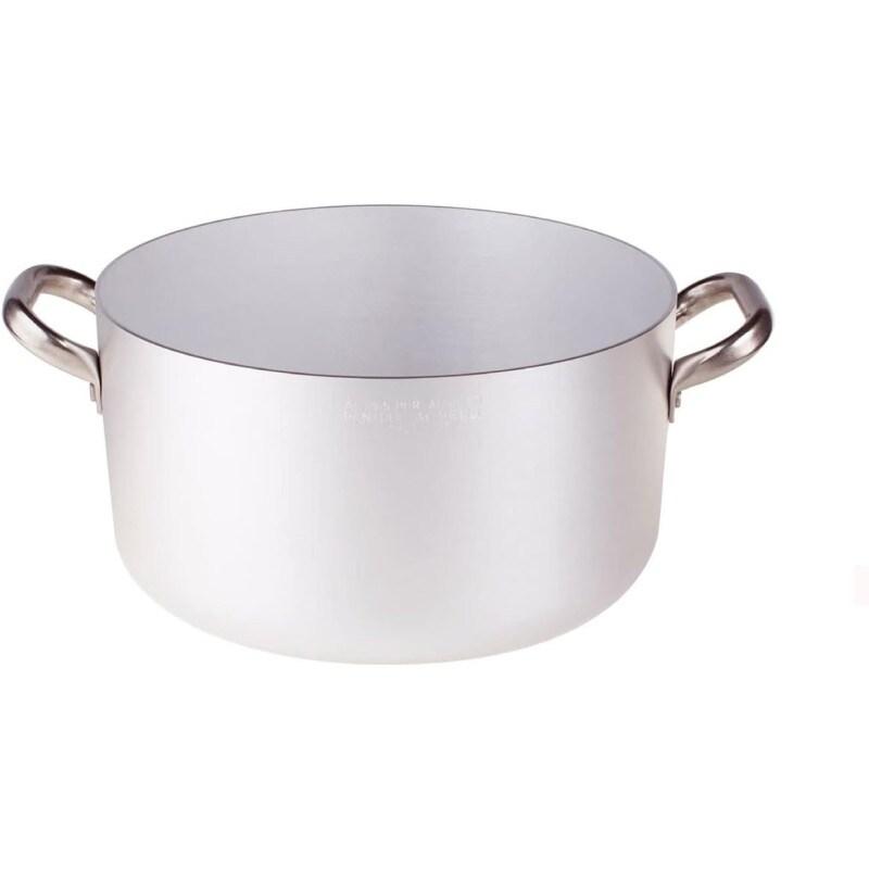 Pentole Agnelli casserole haute ø 36 aluminium 2 poignées inox - aluminium 8007441013950_0