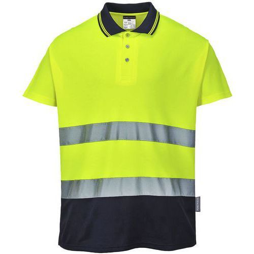 POLO HAUTE VISIBILITÉ EN COTON À MANCHES COURTES JAUNE S - PORTWEST