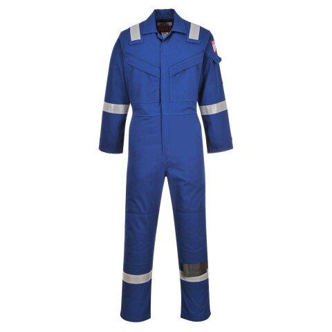 PORTWEST FR50 COMBINAISON FLAMME RÉSISTANT ET ANTISTATIQUE 350G BLEU ROYAL - TAILLE M - STANDARD