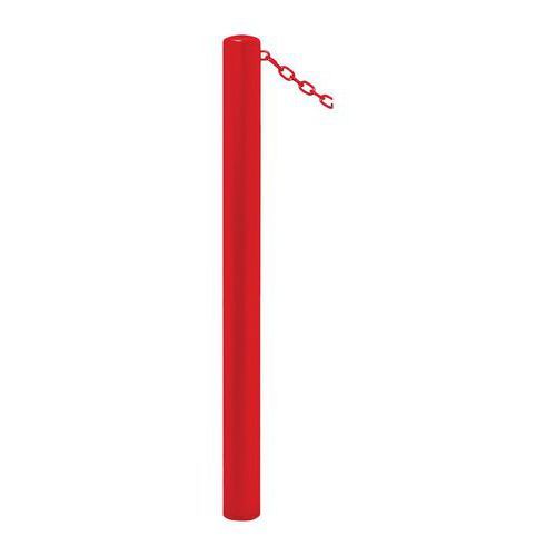 POTELET CARREFOUR Ø76 MM CHAINES 1 ANNEAU ZINC ROUGE 3020 - PROCITY