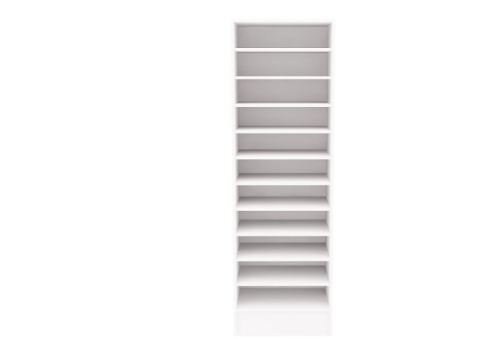 Rayonnage pour pharmacie simple face - H233 L73 P55cm - 6 niveaux avec tablettes réglables - Fabrication française_0