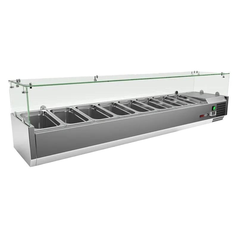 RM GASTRO Vitrine refrigerée de comptoir 8x GN 1/3 REDFOX - MCH 3180 - REDFOX - 0615402197304_0