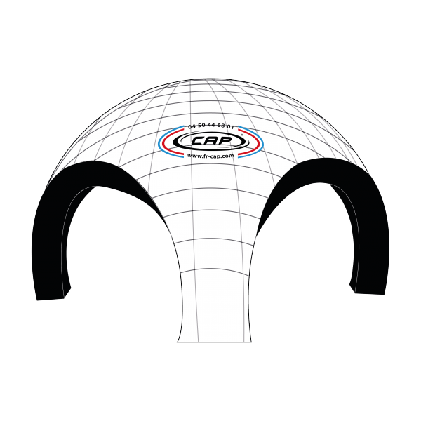 Stand igloo gonflable - design matelassé, personnalisable, résistant et éclairage LED_1