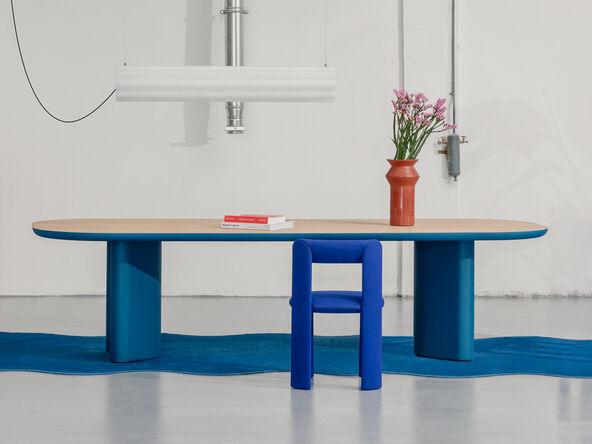 Table Bonbon plan placage bois structure laqué Miniforms_0