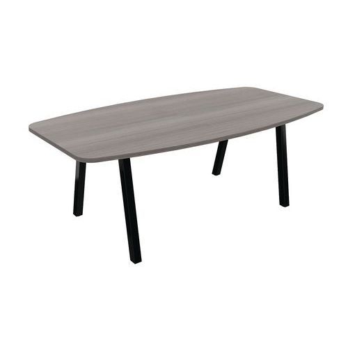 TABLE TONNEAU PARTAGE 200 X 100 CM CÈDRE / NOIR - BURONOMIC