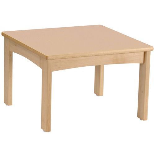 TABLES BASSE AUTIZE 60X60CM PIED NATUREL/PLATEAU CERISIER - MANUTAN EXPERT