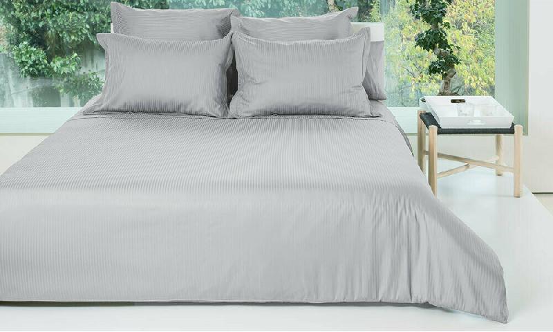 TAIE D'OREILLER RONDO  GRIS CLAIR 50X70 CM
