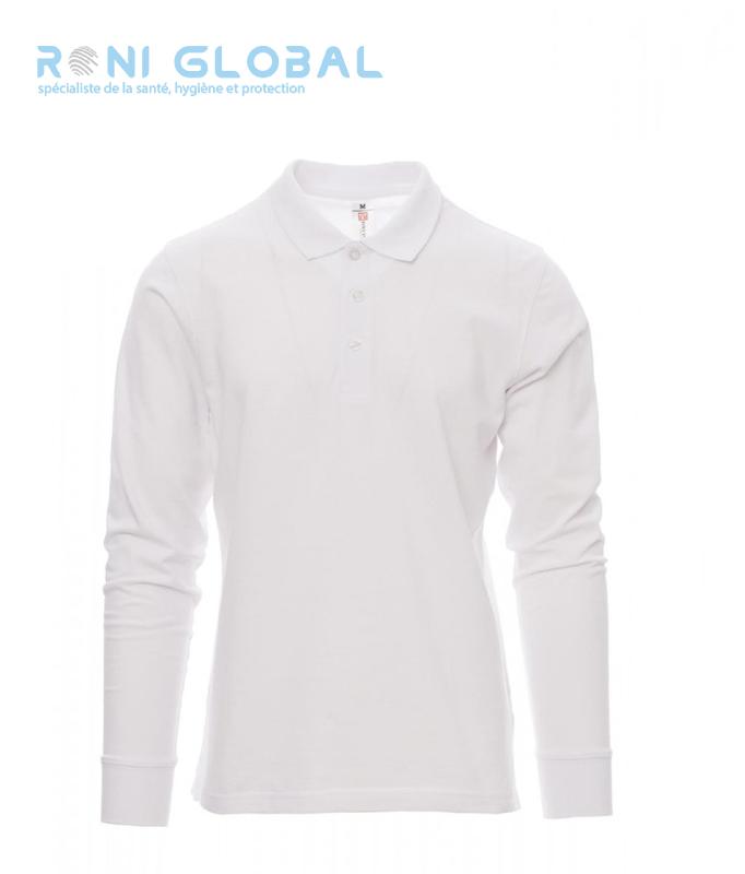 Polo de travail homme manches longues en coton - Verona Payper - 100% coton, col et poignets à côtes_0
