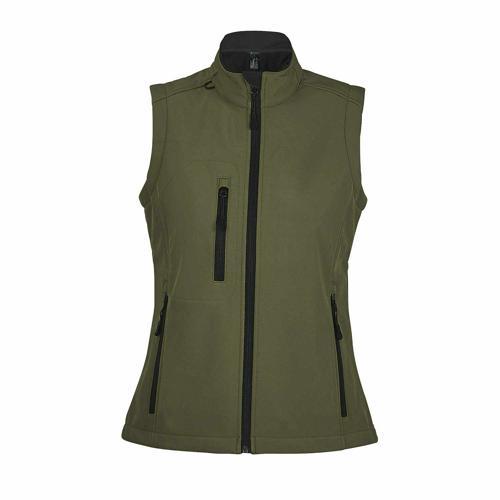 VESTE SANS MANCHE FEMME ZIPPÉE SOFTSHELL EN POLYESTER ARMY