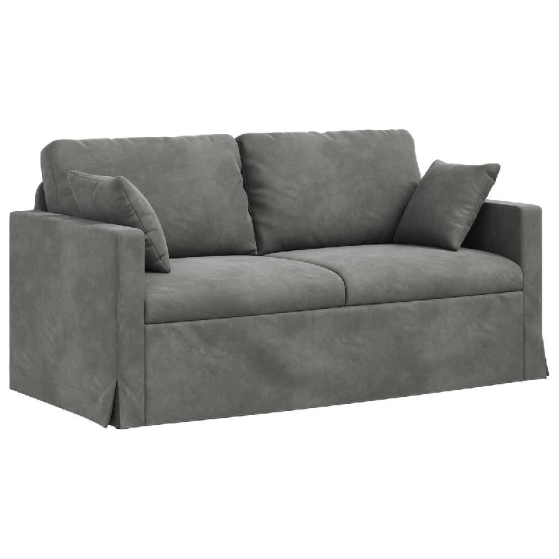 VidaXL Canapé Gris foncé 158 x 78 x 80 cm Velours Modèle Atlas Focus Élite - 42024423_0